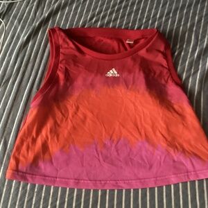 Woman’s Medium orange and pink Adidas tank top